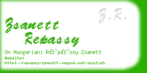 zsanett repassy business card